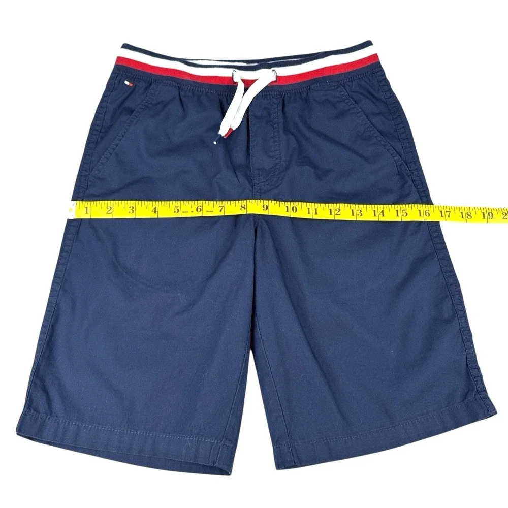 Tommy Hilfiger Boys' Navy Pull-On Shorts w/ Striped Drawstring Waistband‎ - M